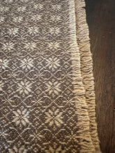 Load image into Gallery viewer, Vintage Wool Brown & Tan Homespun Lap Blanket