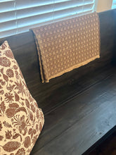 Load image into Gallery viewer, Vintage Wool Brown & Tan Homespun Lap Blanket