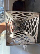 Load image into Gallery viewer, Shabby Chic Trellis Candle Holder