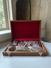 Load image into Gallery viewer, 1960s Thailand Nickle-Bronze Bamboo Flatware Set for 6