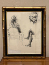 Load image into Gallery viewer, Framed Chalk Pastel Portrait A