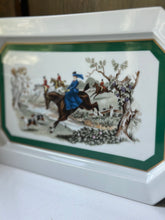 Load image into Gallery viewer, Porcelain Equestrian Fox Hunt Plate Tray
