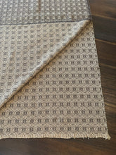 Load image into Gallery viewer, Vintage Wool Brown & Tan Homespun Lap Blanket