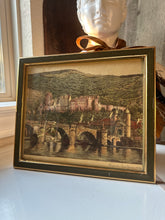 Load image into Gallery viewer, Antique Heidelberg Colored Etching on Silk Artwork