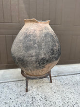 Load image into Gallery viewer, Large Terra Cotta Vessel on Stand