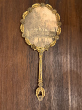 Load image into Gallery viewer, Vintage Gold Hand Mirror Framed Art