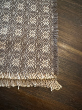 Load image into Gallery viewer, Vintage Wool Brown & Tan Homespun Lap Blanket