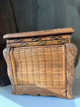 Load image into Gallery viewer, Small Table Top Wicker Chest