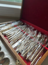 Load image into Gallery viewer, 1960s Thailand Nickle-Bronze Bamboo Flatware Set for 6