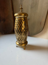 Load image into Gallery viewer, Vintage Brass Candle & Incense Holder Lantern