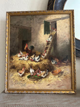 Load image into Gallery viewer, 19th Century Oil "Feeding Time"