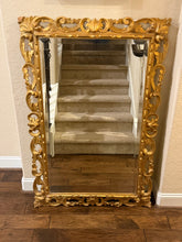 Load image into Gallery viewer, Antique Gilt Wood Italian Beveled Mirror