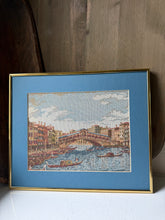 Load image into Gallery viewer, Framed Vintage Italian Rialto Bridge Grand Canal Tapestry