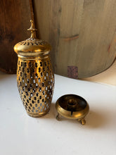 Load image into Gallery viewer, Vintage Brass Candle & Incense Holder Lantern