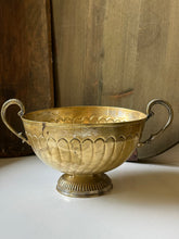 Load image into Gallery viewer, Tarnished Brass Pedestal Bowl Candle