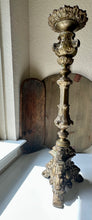 Load image into Gallery viewer, Antique Baroque Altar Pillar Candle Holder