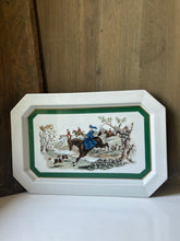 Load image into Gallery viewer, Porcelain Equestrian Fox Hunt Plate Tray