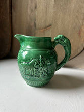 Load image into Gallery viewer, Early Wedgwood Majolica Green Hunting Pitcher