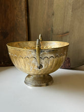 Load image into Gallery viewer, Tarnished Brass Pedestal Bowl Candle