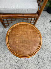 Load image into Gallery viewer, MCM Bamboo & Rattan Chair and Ottoman