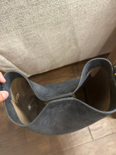 Load image into Gallery viewer, Navy Blue Madewell Cowhide Bucket Tote Purse