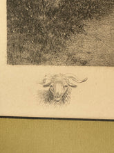 Load image into Gallery viewer, Antique Shepherd & Sheep Engraving