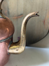 Load image into Gallery viewer, Antique Brass & Copper Kettle