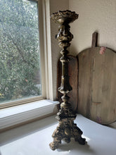 Load image into Gallery viewer, Antique Baroque Altar Pillar Candle Holder