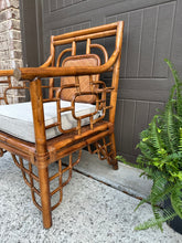 Load image into Gallery viewer, MCM Bamboo & Rattan Chair and Ottoman