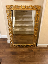 Load image into Gallery viewer, Antique Gilt Wood Italian Beveled Mirror