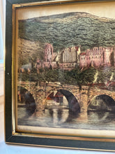 Load image into Gallery viewer, Antique Heidelberg Colored Etching on Silk Artwork