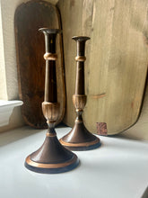 Load image into Gallery viewer, Vintage Brass Candlesticks