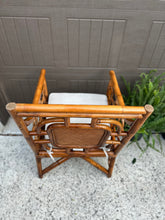 Load image into Gallery viewer, MCM Bamboo & Rattan Chair and Ottoman