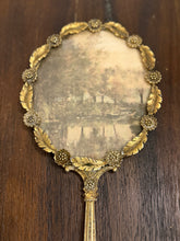 Load image into Gallery viewer, Vintage Gold Hand Mirror Framed Art