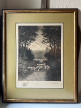 Load image into Gallery viewer, Antique Shepherd & Sheep Engraving