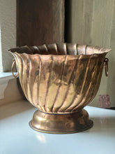 Load image into Gallery viewer, Large Brass Footed Planter