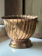 Load image into Gallery viewer, Large Brass Footed Planter
