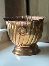 Load image into Gallery viewer, Large Brass Footed Planter