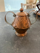 Load image into Gallery viewer, Antique Art Nouveau Embossed Copper Vessel