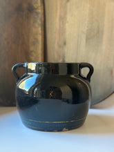 Load image into Gallery viewer, Black Floral Stoneware Glazed Crock