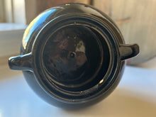 Load image into Gallery viewer, Black Floral Stoneware Glazed Crock