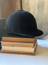 Load image into Gallery viewer, Vintage Black Velvet Equestrian Helmet
