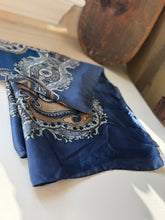 Load image into Gallery viewer, Blue Paisley Scarf
