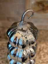 Load image into Gallery viewer, Tall Lit Mercury Glass Pumpkin
