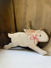 Load image into Gallery viewer, Wooden Hopping Bunny Sign
