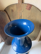Load image into Gallery viewer, Large Glossy Blue Ceramic Urn Table Vase
