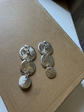 Load image into Gallery viewer, Silver Disc Clip On Earrings
