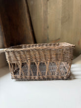 Load image into Gallery viewer, Small Gray Wash Wicker Basket
