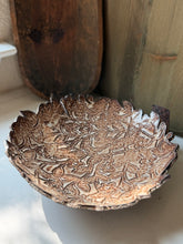 Load image into Gallery viewer, Handmade Floral Footed Pottery Bowl
