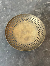 Load image into Gallery viewer, Vintage Brass Etched Pedestal Bowl
